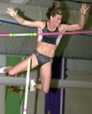 Stacy Dragila - World Record Pole Vault, Art Poster by John Mottern