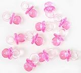 Small Pink Acrylic Baby Pacifier Baby Shower Favors - 144 Pieces