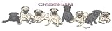 Pug - Puppies in a Row by Cindy Farmer