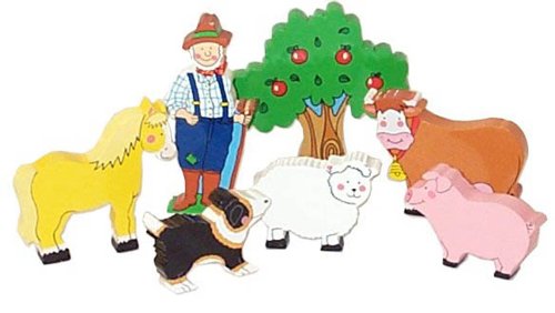 Childrens Toyshop  Toys : Wooden Farm Animals