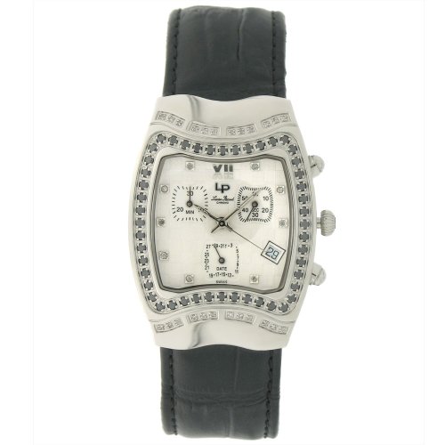 Lucien Piccard Womens 27048WH Black and White Diamond Watch