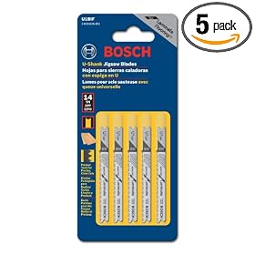 BOSCH U1BIF 3-Inch 14 TPI Bi-Metal U-Shank Laminate Flooring Jig Saw Blade - 5 Pack