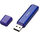 ELECOM USB�t���b�V�� NU 8GB PASS�Z�L�����e�B�@�\�t �u���[ MF-NU2A08GBU