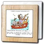 Londons Times Religion Heaven Hell Cartoons - 99 Bottles Of Beer On The Ark - Tile Napkin Holders