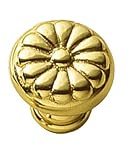 1 1/4 Dia Polished Brass Knob