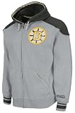 Boston Bruins Grey Team Classic Full-Zip Fleece Hooded Sweatshirt