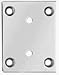 CRL Polished Chrome Vienna 074 Series Wall Mount Short Back Plate