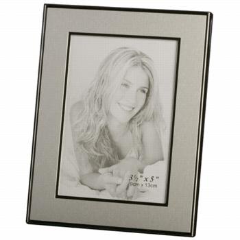 Best Price Silver Brushed and Polished Metal Engravable Photo Picture Frame Wholesale (Fit 3-1/2