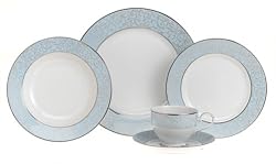 Mikasa Parchment Blue Fine China 5-Piece Placesetting, Service for 1