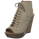 41JBKEoR9KL. SL160  Steve Madden Womens Treppidd Lace Up Wedge Pump,Taupe Fabric,7.5 M US