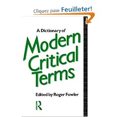 A Dictionary of Modern Critical Terms