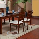 IMAGE OF Side Chair with Fabric Cushion in Walnut [Set of 2]