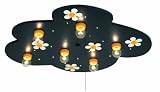 Niermann Standby 650 Deckenleuchte Flower Power, inklusive Leuchtmittel: 6 x E14 max.40 Watt + 20 Lichtpunkte, 54 x 74 x 8 cm, Schlummerlichtfunktion über Zugschalter, Made in Germany