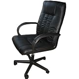 Executive Black PU Leather Office Computer Desk High Back Chair
