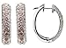 Brilliant Round Pink and White Loop Earings (Pink Diamonds tw 0.8 cts, White Diamonds tw 0.59)