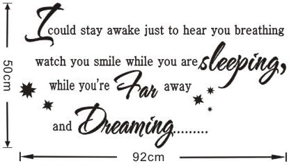 Magic Decals Original Quote Wall Decal I Could Stay Awake Quote Wall Decor Sticker Decals