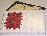 Scott's Cakes 1 lb. White Chocolate Cashew Bark in a Poinsettia Box