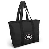 Georgia Bulldogs Tote Bag Black Deluxe University of Georgia - For Travel or Beach Best Unique Gift Ideas for Her, Women, or Ladies