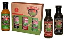 Big Acres Sauces Teriyaki, Chipotle Peanut, and Hot BBQ Gift Pack, Set of 3