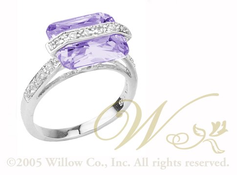 Childrens Toyshop  Jewelry : STUDIO 925: *FIREBOLT AMETHYST CZ 4CT RING*