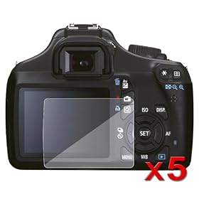 Everydaysource [5 Pack Valued Combo] - For CANON EOS 1100D Reusable Screen Protector