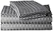 King Striped Bed-Sheet-Set Grey - Brushed Velvety Microfiber -Luxurious, Comfortable, Breathable, Soft & Extremely Durable - Wrinkle, Fade & Stain Resistant - Hotel Quality By Utopia Bedding (King, Grey)