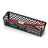 Achieva Long Supply Basket, Pack of 3, Recycled, Black (26200)