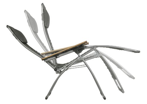 Lafuma Chaise pliante RSXA Grau avec Batyline (Couverture: Vert)