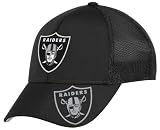 NFL Men's Oakland Raiders End Zone Structured Flex Hat - Tw86Z (Black, Large/X-Large)