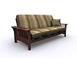 American Furniture Alliance Santa Barbara Metal/Wood Frame Full, Walnut