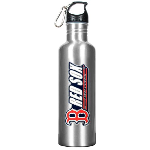 MLB Boston Red Sox Silver Stainless Steel Water Bottle