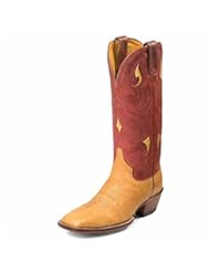Shoes: Justin Boots Women 13" Red Cowhide Square Toe Pecan Shoulder L7007 size 8C