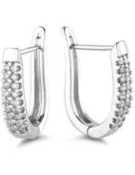 .50CTW Diamond Hoop Earrings in White Gold
