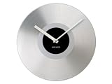 Karlsson Wall Clock Platinum Record Aluminum, Silver