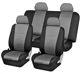 Car Seat Cover Full Set Front Airbags Ready & Rear Split Fb060 Gray/black 114