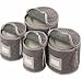 China Dinnerware Storage - Deluxe Quilted Microfiber (Light Gray) (12