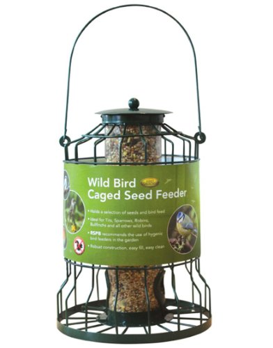 SQUIRREL PROOF HANGING CAGED BIRD SEED FEEDER GUARD NEW