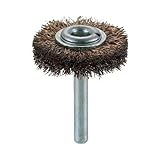 トラスコ中山/TRUSCO 軸付ホイールブラシ Φ38X軸6 ゴールドメッキ鋼線 線径0.25(2590115) TB-6211 (38パイX11X6)