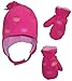 N'Ice Caps Girls Sherpa Lined Micro Fleece Set with Flowers Embroidery