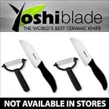Yoshi Blade Ceramic Knife - Includes 2 Knives and 2 Peelers - Original As Seen on TV