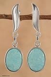 Amazonite earrings, 'Celestial Flame'