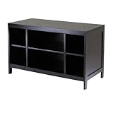 Winsome Hailey Large Modular Espresso TV Stand with Open Shelf