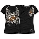 Women's Football t-shirt with rhinestones