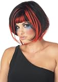 Black and Red Wig