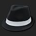Search : Black & White Basic Woven Fedora Hat Hats Size Lg/XL