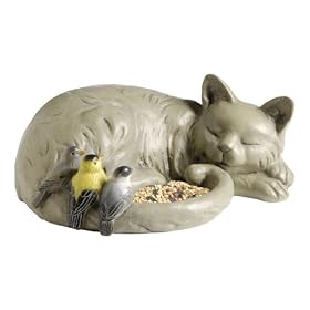 Sleeping Cat Bird Feeder by 