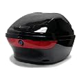 Black Motorcycle Scooter Luggage Tail Trunk Top Hard Case with mounting hardware