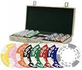 New 300 Real Clay 11.5 gram Crown Wheatear Casino Poker Chips Set