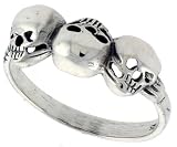 Sterling Silver Polished Skull Ring