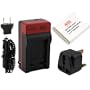 EZOPower NB-6L Battery + Travel Charger with EU / Car Adapter / Pouch Case + US/UK/EU/AU to UK Plug for Canon PowerShot SX280 HS, SX260 HS, SX500 IS, D20, ELPH 500 HS, S95 Digital Camera